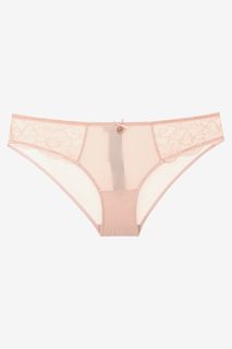 Розовые кружевные трусы-слипы Emporio Armani