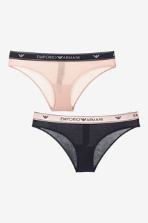 Комплект из двух хлопковых трусов-слипов Emporio Armani
