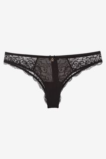 Черные кружевные трусы-бразилиана Emporio Armani