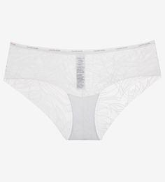 Кружевные трусы-шорты белого цвета Calvin Klein