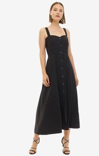Платье-сарафан черного цвета из хлопка Pinko
