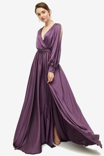 Длинное фиолетовое платье в вечернем стиле Alisia HIT