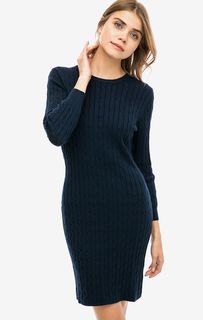 Трикотажное платье из хлопка с косами Gant