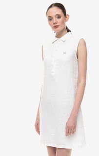 Льняное платье без рукавов Lacoste