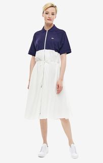 Хлопковое платье с отложным воротничком Lacoste