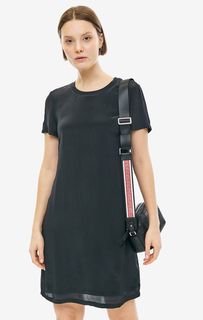 Платье из вискозы с короткими рукавами Calvin Klein Jeans