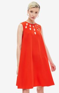 Красное платье расклешенного кроя Pinko