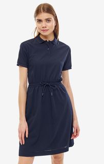 Синее платье с короткими рукавами Lacoste