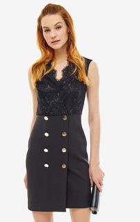 Платье на пуговицах с кружевной вставкой Marciano Guess