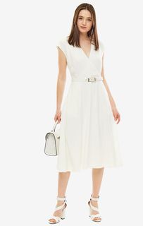 Белое платье с расклешенной юбкой Marciano Guess