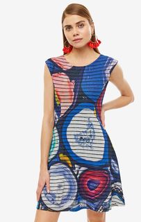 Приталенное платье с абстрактным принтом Desigual