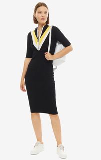 Облегающее трикотажное платье с короткими рукавами Guess