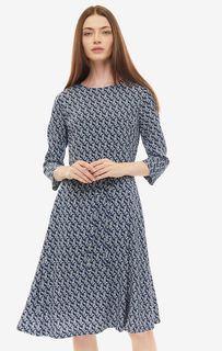 Приталенное платье из вискозы с поясом Gant