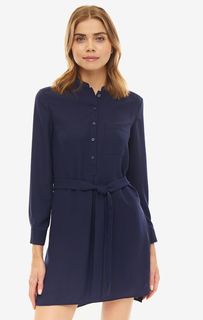 Синее платье средней длины с карманом Armani Exchange