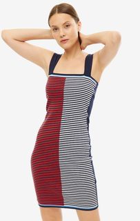 Облегающее трикотажное платье в полоску Armani Exchange