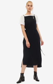 Платье черного цвета на бретелях Calvin Klein