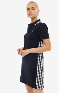 Синее хлопковое платье Fred Perry