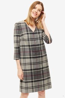 Полушерстяное платье в клетку Barbour