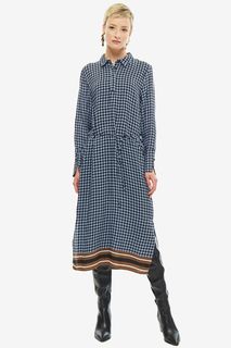 Синее платье из вискозы Ichi