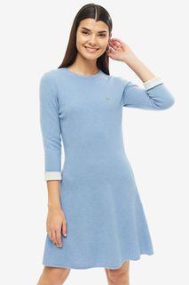 Синее платье из шерсти и кашемира Lacoste