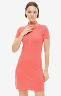 Платье из хлопка с отложным воротничком Lacoste