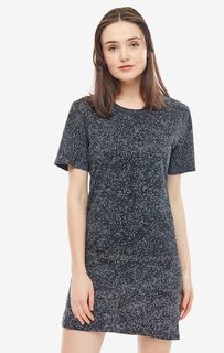 Платье-футболка из хлопка с отделкой стразами Diesel