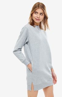 Короткое серое платье с карманами G Star RAW