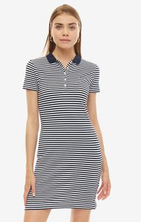 Короткое платье из хлопка в полоску Tommy Hilfiger
