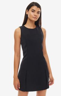 Короткое черное платье с расклешенной юбкой Calvin Klein Jeans