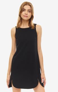 Маленькое черное платье с расклешенной юбкой Armani Exchange