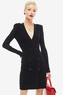 Короткое трикотажное платье на пуговицах Pinko