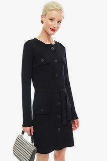 Короткое платье из вискозы на пуговицах Pinko