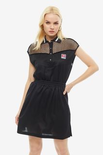 Черное платье с сетчатыми вставками Diesel