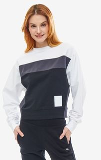 Укороченный свитшот из хлопка Calvin Klein Performance