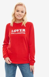 Хлопковый красный свитшот с принтом Sugarhill Brighton