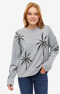Свитшот с объемной вышивкой и бисером Pepe Jeans
