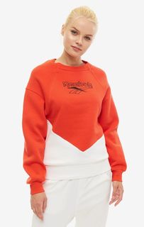 Хлопковый свитшот красного цвета Reebok Classic