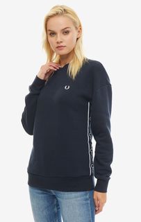 Синий свитшот из хлопка Fred Perry