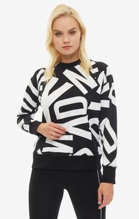 Хлопковый свитшот с длинными рукавами Dkny