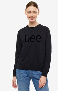 Хлопковый свитшот с логотипом бренда Lee