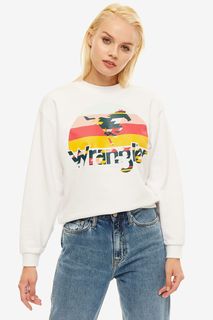Свитшот из хлопка с разноцветным принтом Wrangler
