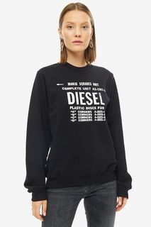 Черный хлопковый свитшот Diesel