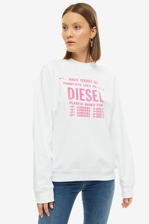 Белый хлопковый свитшот Diesel