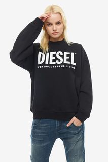 Черный хлопковый свитшот Diesel