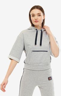 Серая толстовка с капюшоном и карманом Juicy by Juicy Couture