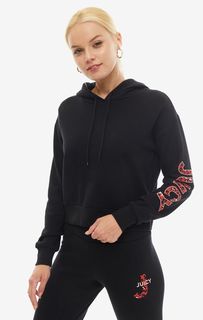 Укороченная толстовка с логотипом бренда Juicy Couture
