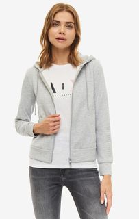 Серая хлопковая толстовка с капюшоном Armani Exchange