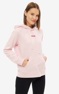 Розовая толстовка из хлопка с капюшоном Levis®