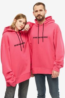 Хлопковая толстовка цвета фуксии с вышивкой Artem Krivda