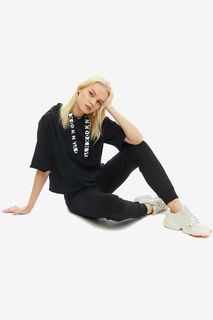 Черная хлопковая толстовка с капюшоном Dkny